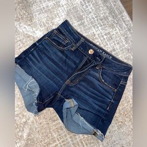 American Eagle Outfitters Dark Blue Denim Shorts
